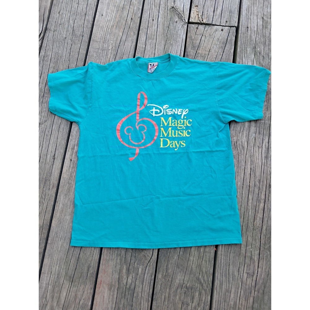 Vintage 90s Disney Magic Music Days Teal T-Shirt One Size Fits All J2